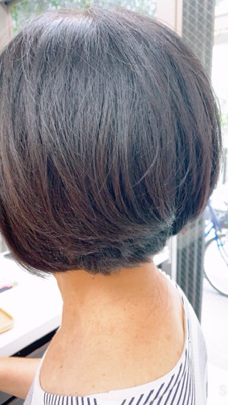 グレーヘア・ハイライトスタイル